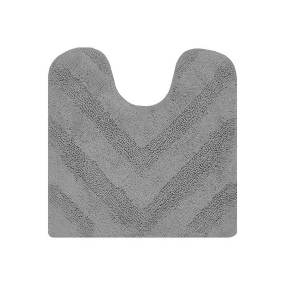 Better Trends Hugo Gray 100% Cotton Contour Bath Rug Toilet Mat 20x20 NEW
